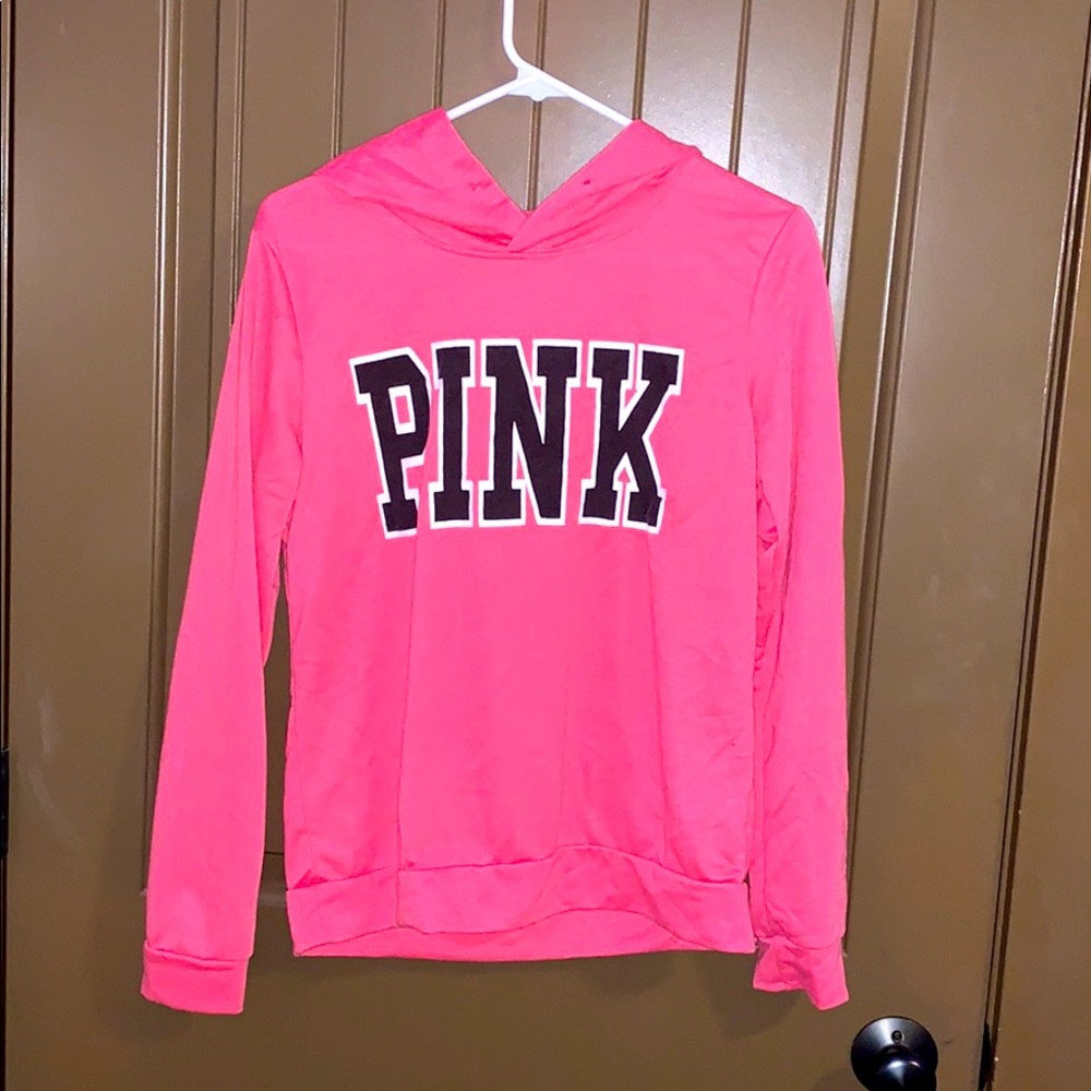 pink hoodie